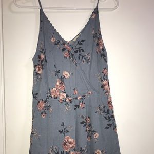 Blue floral romper
